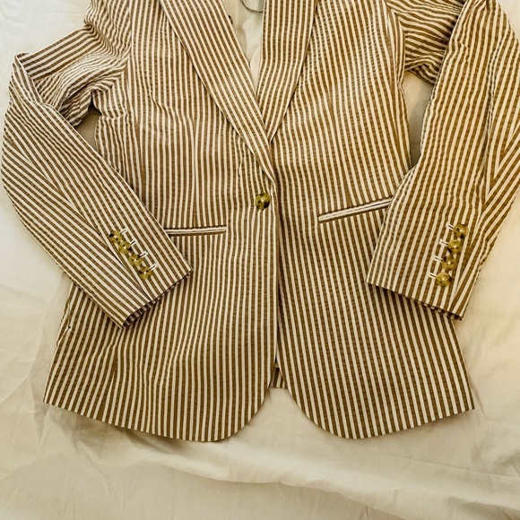 A New Day blazer khaki and white striped size 2 - Picture 4 of 9